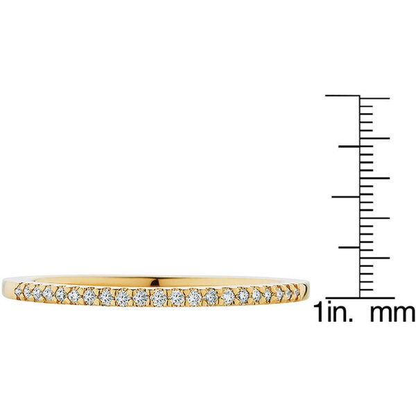 Boston Bay Diamonds 14k Yellow Gold 1/10ct TDW Diamond Stackable Band