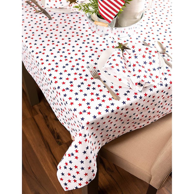 Red and Blue Check Tablecloth