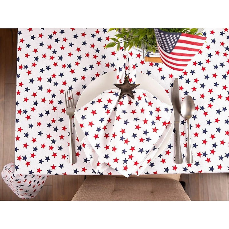 Red and Blue Check Tablecloth