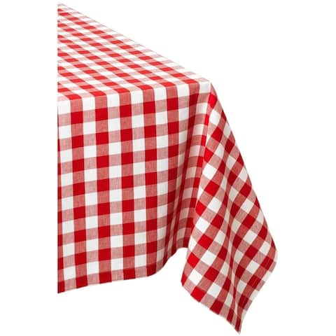 Checkers Red and White Tablecloth