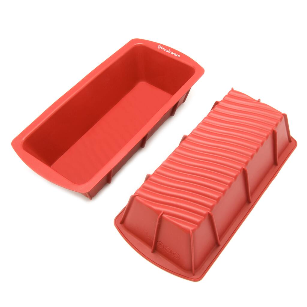 Freshware 9-inch Medium Silicone Mold/Loaf Pan for Soap and Bread