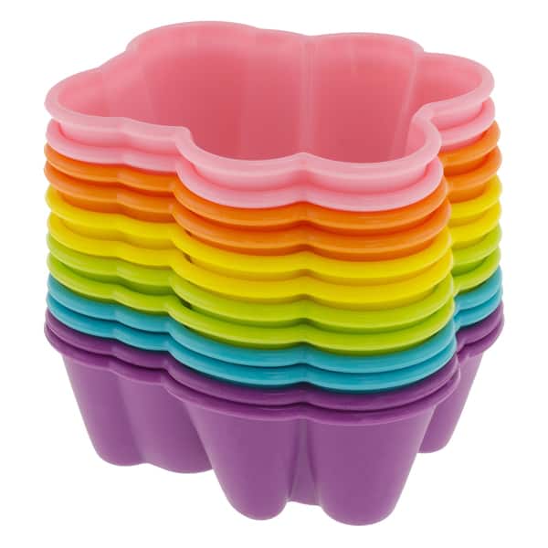 Flower Silicone Cupcake Liners - Set of 12