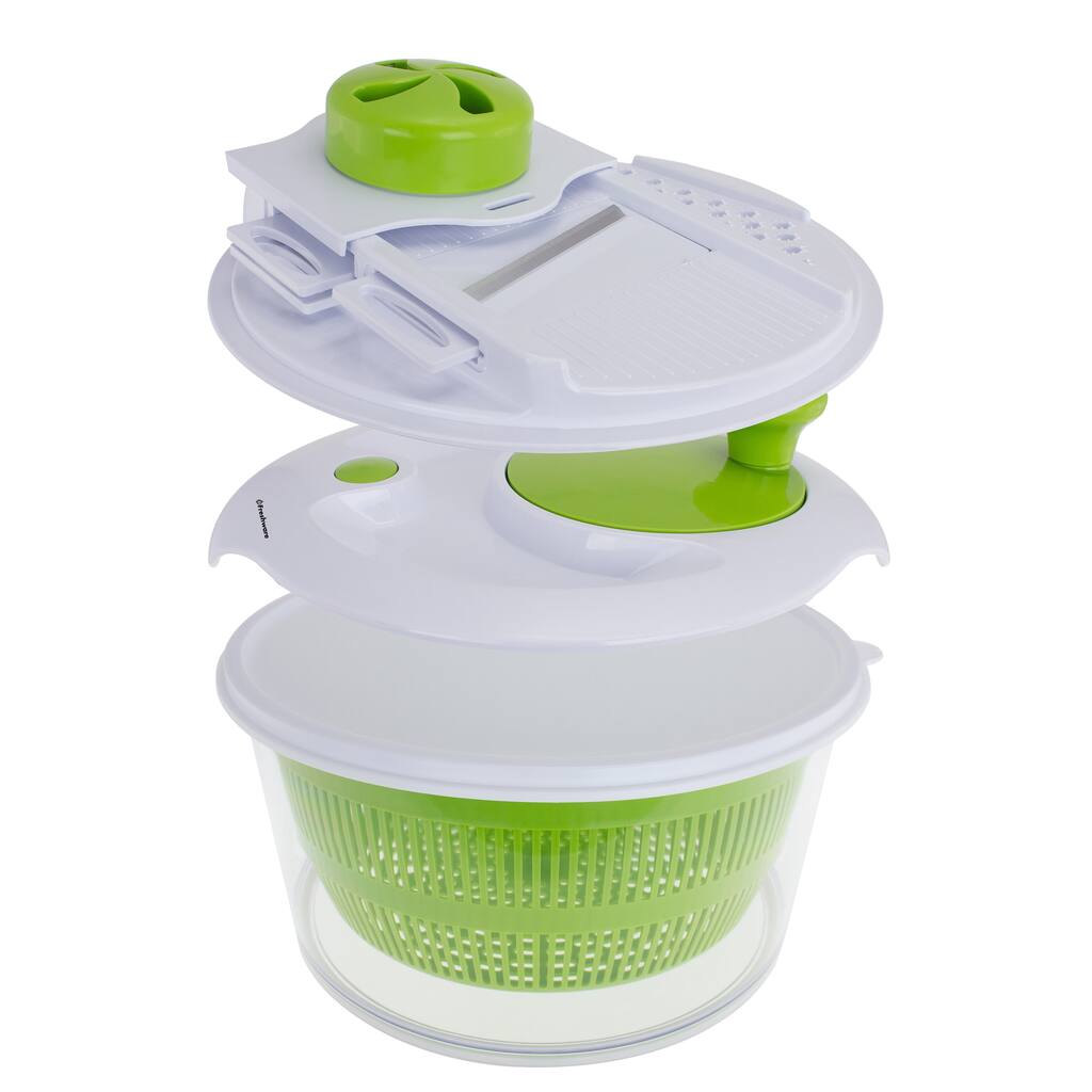Freshware 9-in-1 Salad Spinner Set with Mandoline Slicer and Storage Lid