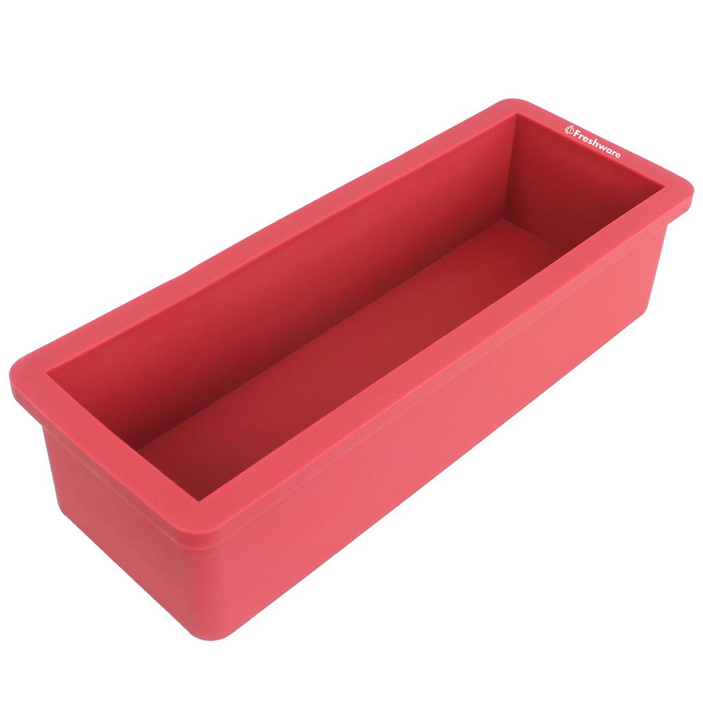 Freshware 10.8-inch Premium Silicone Rectangle Loaf Soap Mold