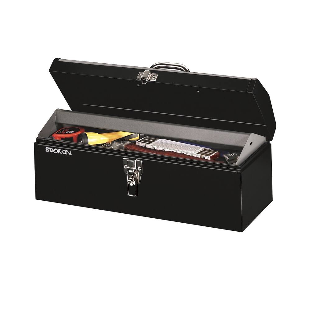 Stack-On 19-inch Multi-Purpose Hip Roof Tool Box, Black