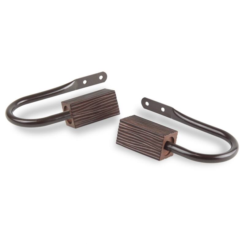 InStyleDesign Birch Curtain Holdback Pair - n/a - Brown Finish - Cocoa