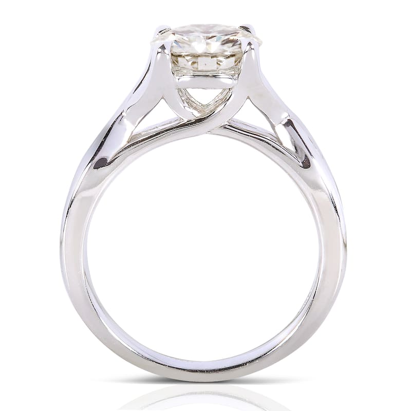 Annello by Kobelli 14k White Gold 1 1/5ct TDW Round Diamond Engagement Ring