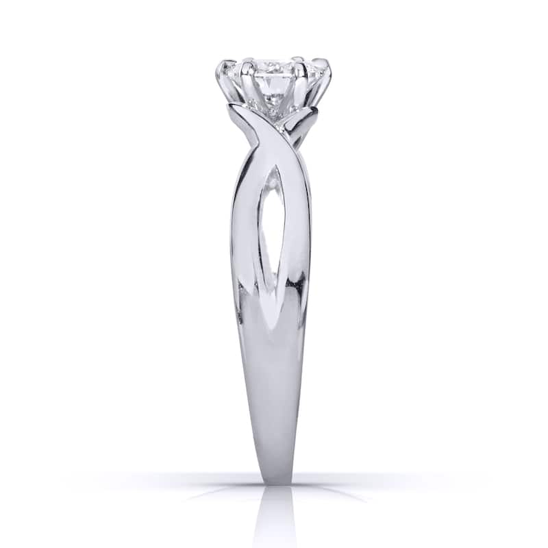 Annello by Kobelli 14k White Gold 1/2ct Diamond Solitaire Engagement Ring