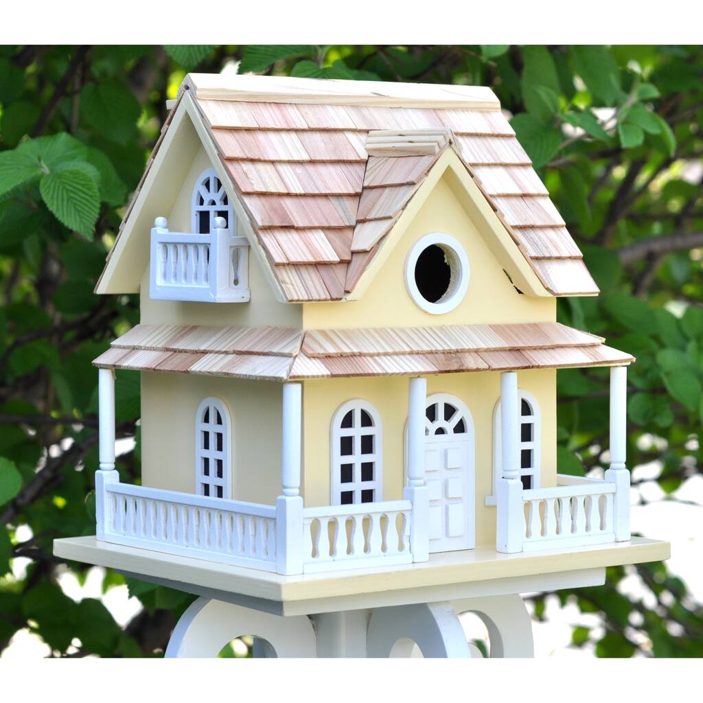 Home Bazaar 12" x 8" x 11" Cape May Cottage Birdhouse - Yellow