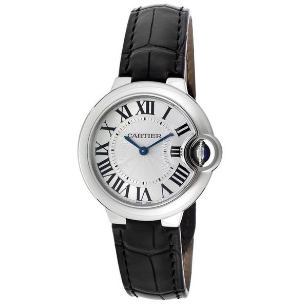 cartier black leather strap