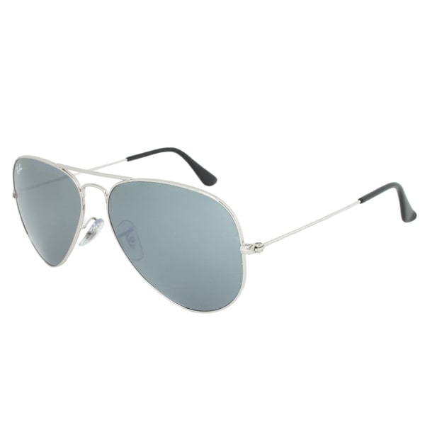 ray-ban unisex aviator style sunglasses - silver rb3025-w3277-58 ray-ban unisex aviator style sunglasses - silver rb3025-w3277-58