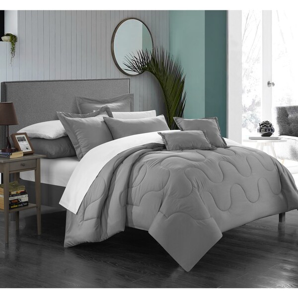Chic Home Direllei Silver Down Alternative 11-piece Bed in a Bag Set
