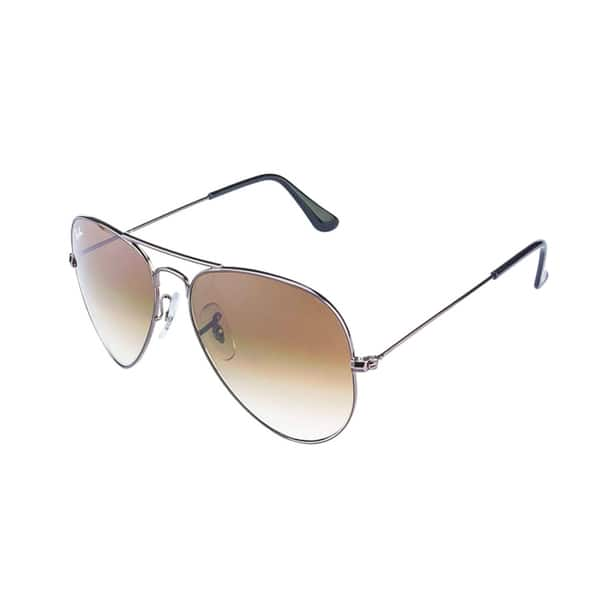 Ray Ban Rb3025 004 51 Size 58 Brown Gradient Lens Gunmetal Frame Aviator Sunglasses On Sale Overstock