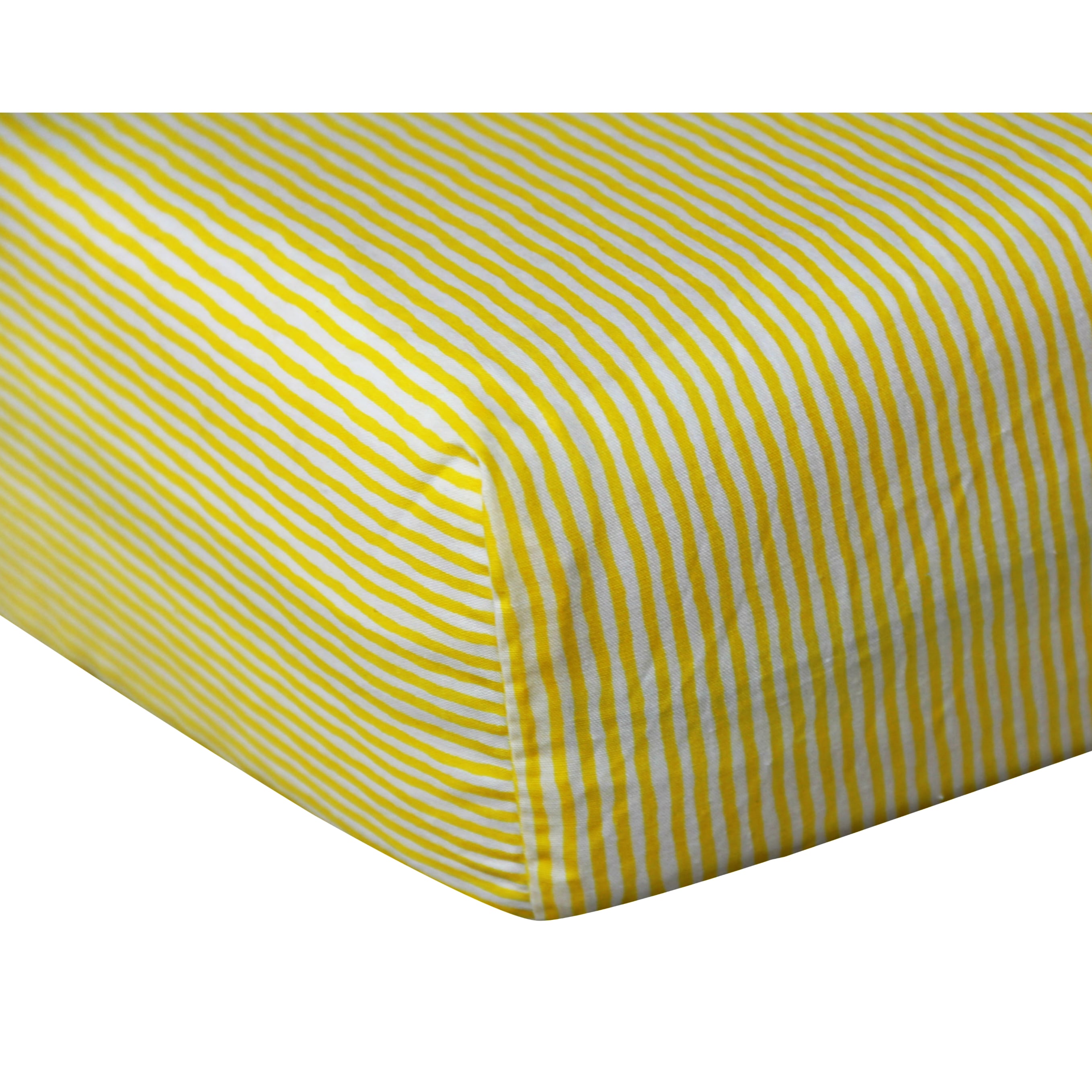 yellow fitted crib sheet