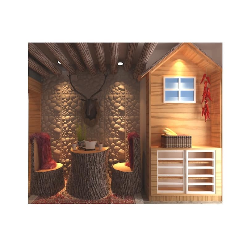 3D Wall Panels Plant Fiber Rock Design (10 Panels Per Box)
