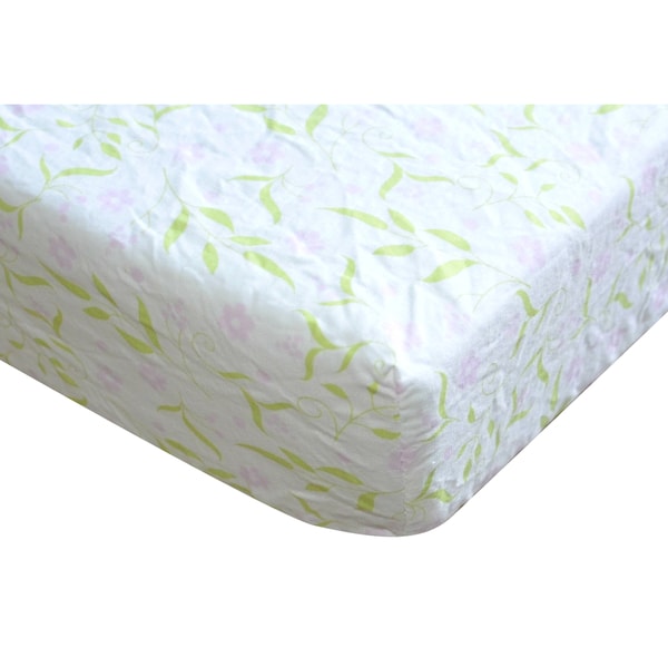 green fitted crib sheet