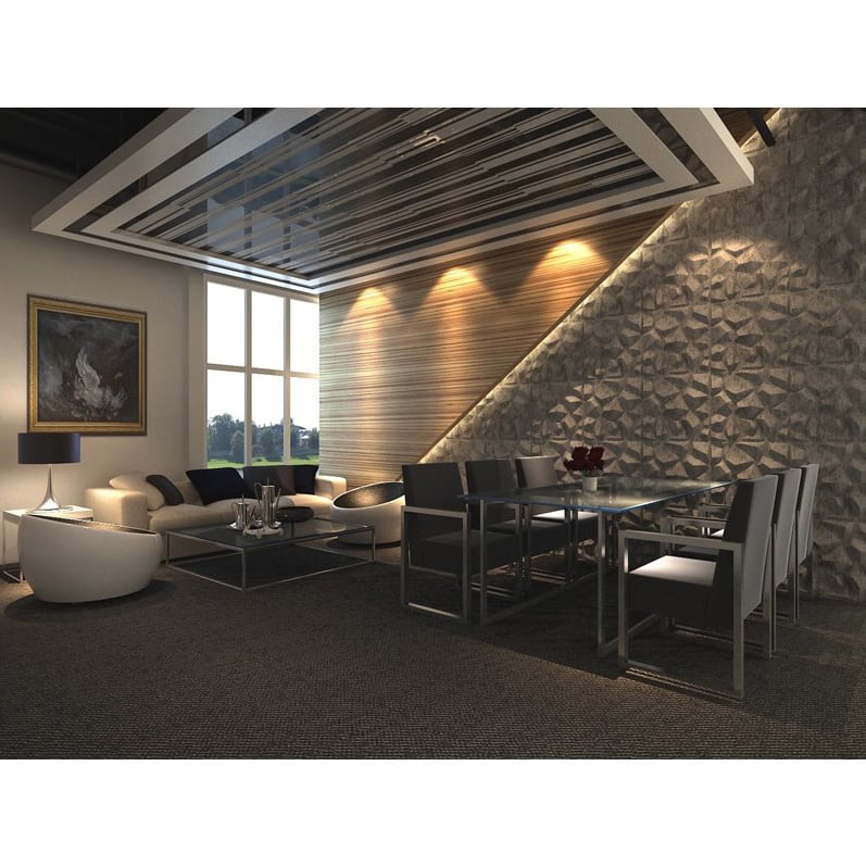 3D Wall Panels Plant Fiber Cave Design (10 Panels Per Box)