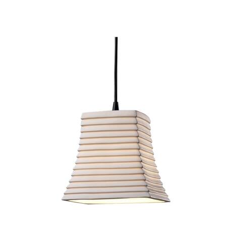 Justice Design Limoges Flared 1-light Black Pendant