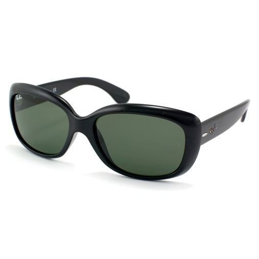 Ray-Ban Women's RB4101 Black Plastic Rectangle Polarized Sunglasses