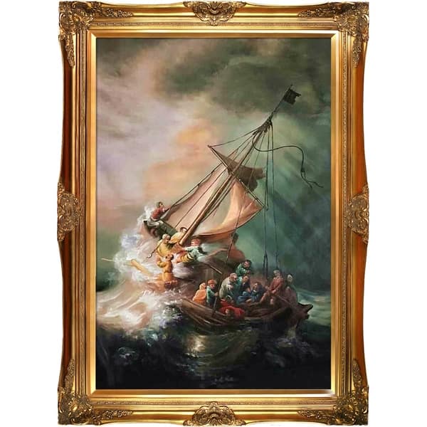 1633 The Storm on the Sea of Galilee by Rembrandt Masterpiece Reproduction