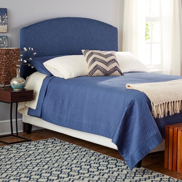 Humble + Haute Parker Navy Blue Curved Upholstered Headboard - Free