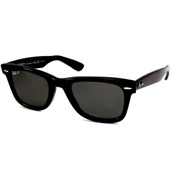 Ray-Ban Women's RB2140 Black Plastic Square Polarized Sunglasses