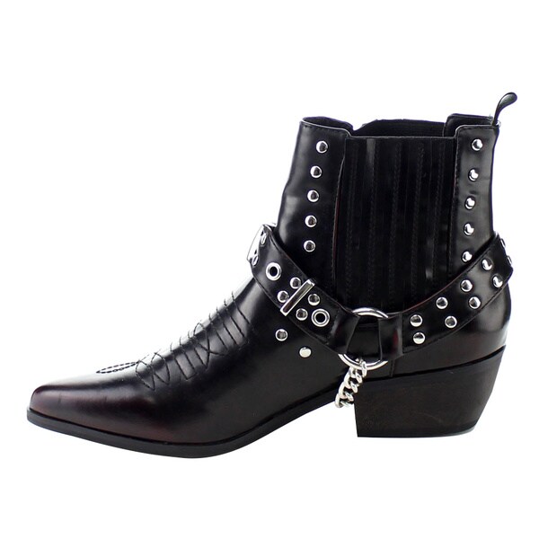 metallic western booties