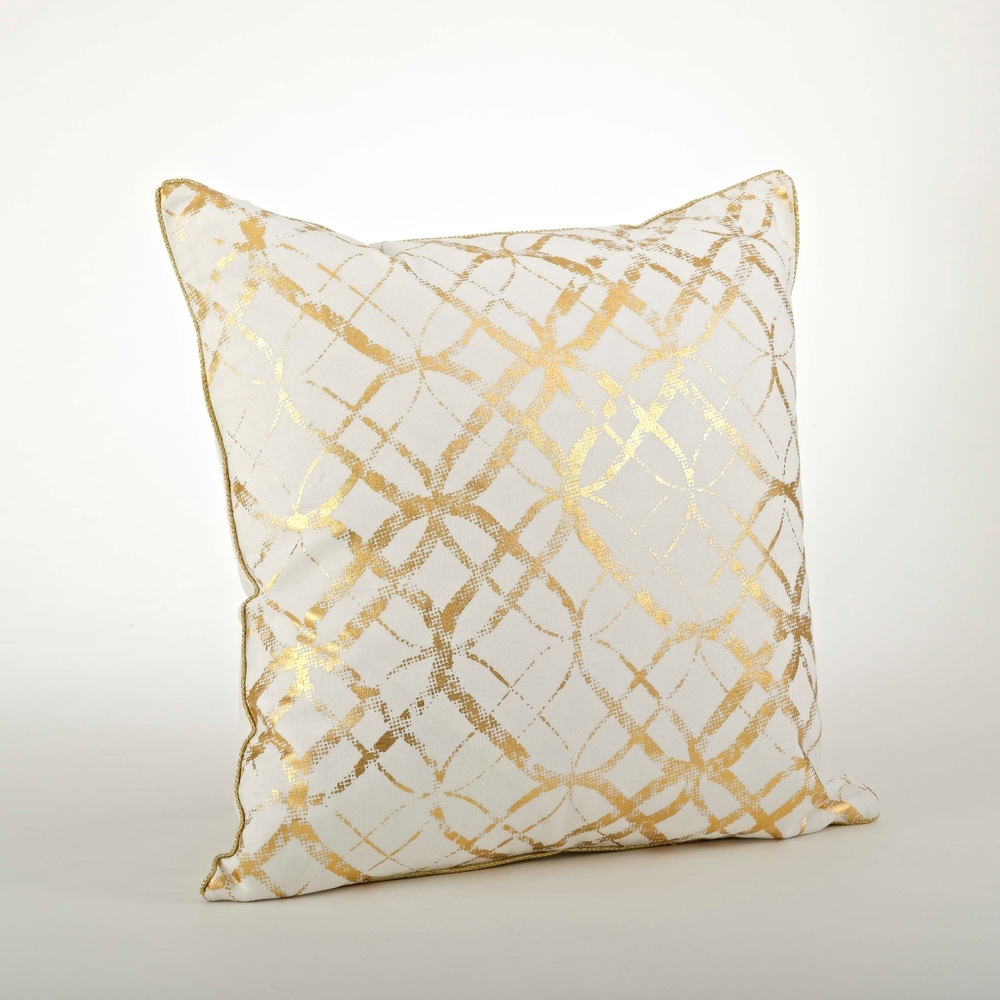 Metallic Foil Print Throw Pillow 20x20 Metallic Tassel Pillow | Pillows