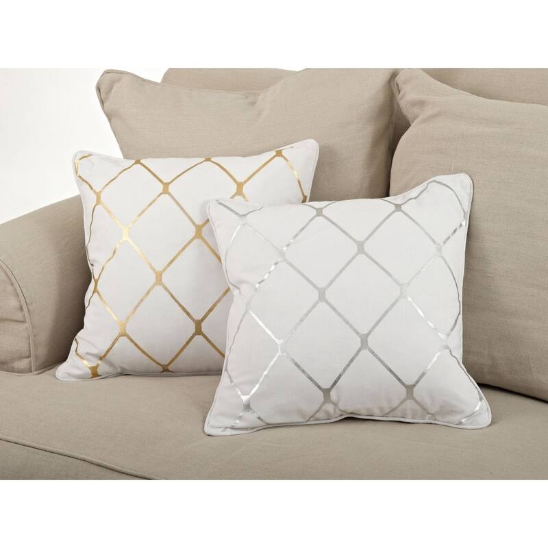 Metallic Diamond Design Pillow