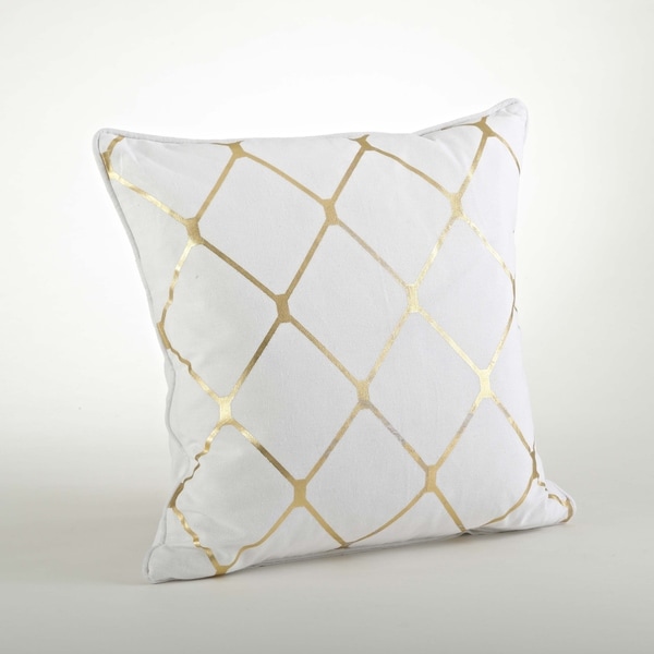 Metallic Diamond Design Pillow-20inch
