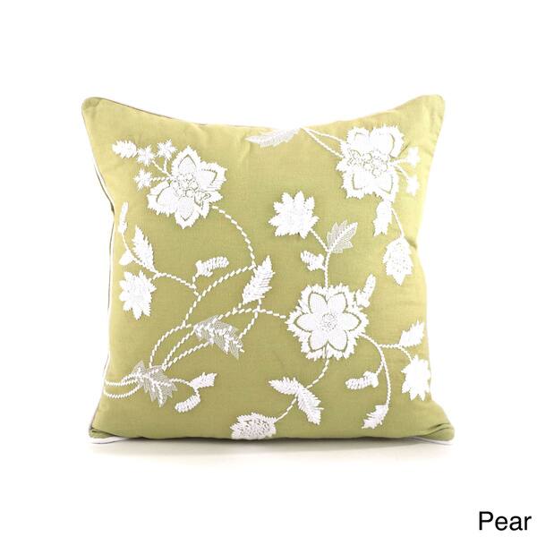 Embroidered Floral Design Down Filled Throw Pillow Bed Bath & Beyond