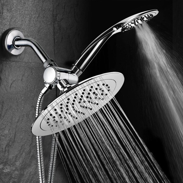 Razor Slimline Three Way 8-inch Rainfall Showerhead and Handheld