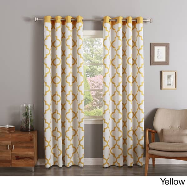 Shop Aurora Home Moroccan Tile Print Room Darkening Grommet