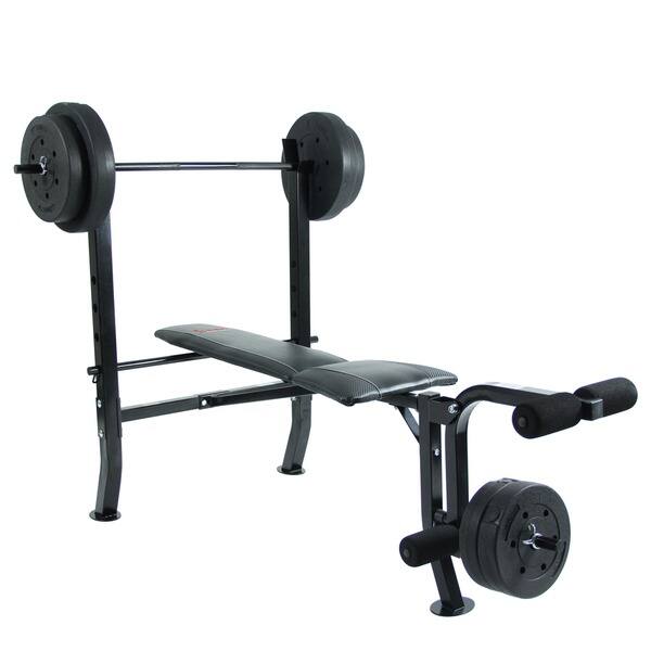 Shop Sunny Health Fitness Sf Bh6510 100 Pound Weight Bench Set