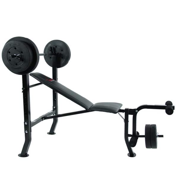 Shop Sunny Health Fitness Sf Bh6510 100 Pound Weight Bench Set