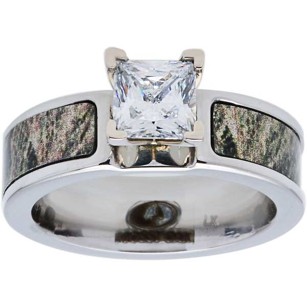 Mossy Oak Cobalt Cubic Zirconia Solitiare 6mm Engagement Ring. Opens flyout.