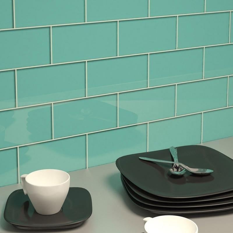 Teal Subway Tiles 5 Square Feet 44 Pieces Per Unit Teal Subway Tiles 5 Square Feet 44 Pieces Per Unit