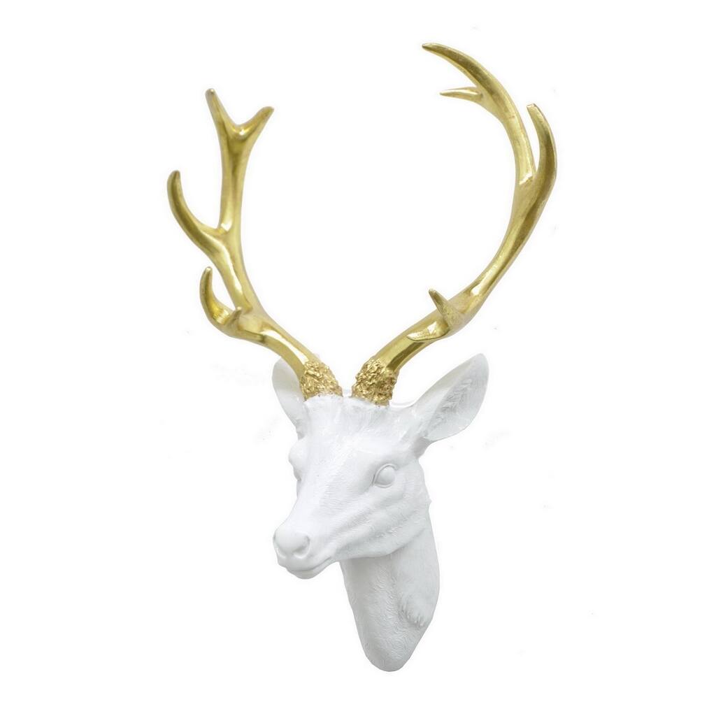 Three Hands Resin Deer Head Wall Decor