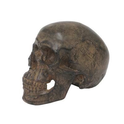 Brown Resin Skull Money Bank