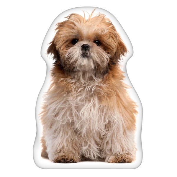 shih tzu christmas pillow