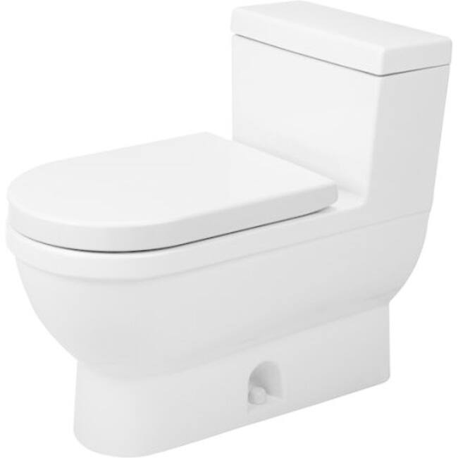 Duravit White Alpin Starck Elongated One Piece Toilet