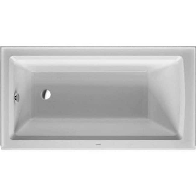 Duravit 60-inch White Alpine Integrated Panel Architec Soaking Bathtub