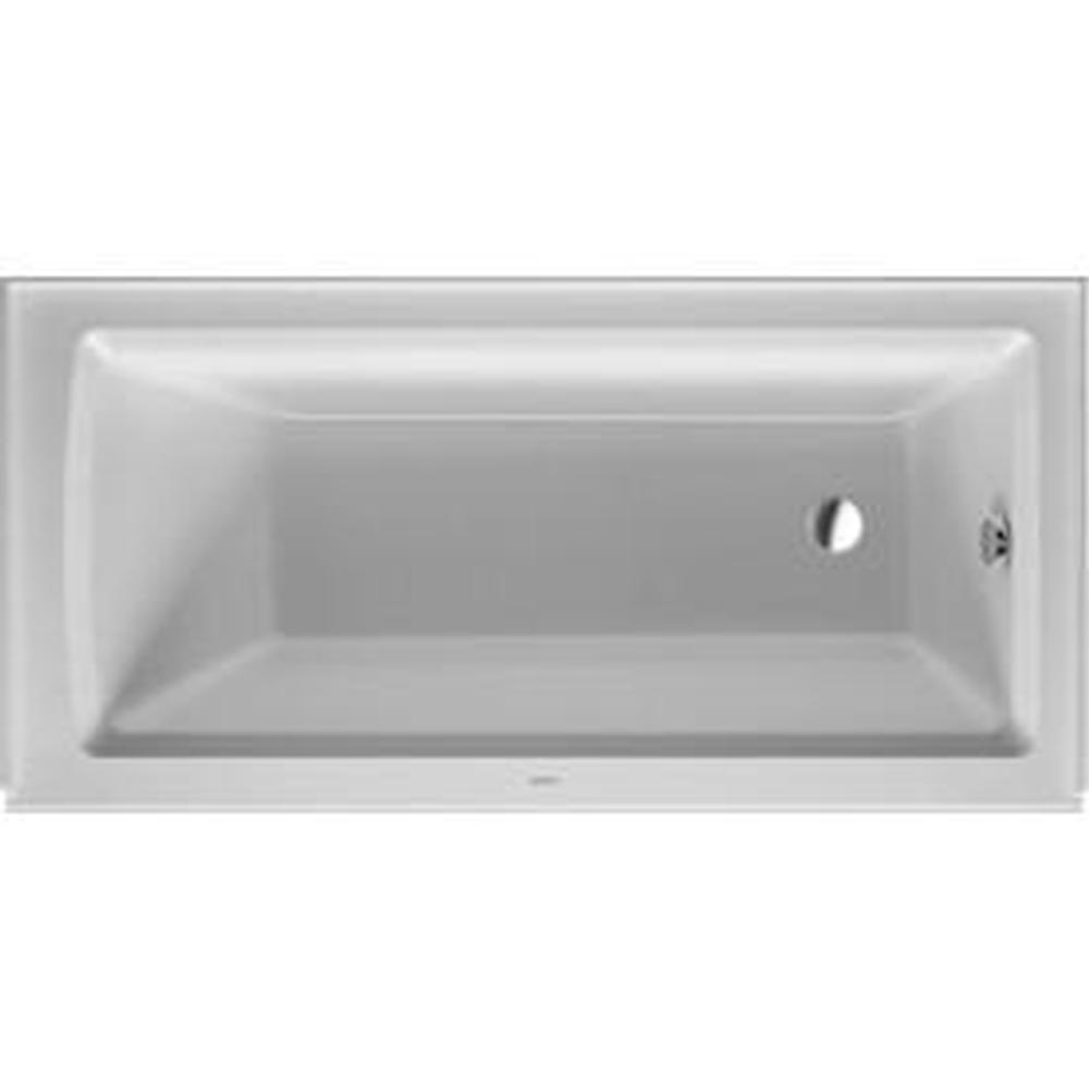 Duravit White Alpin Architec Integrated Panel Soaking Bathtub