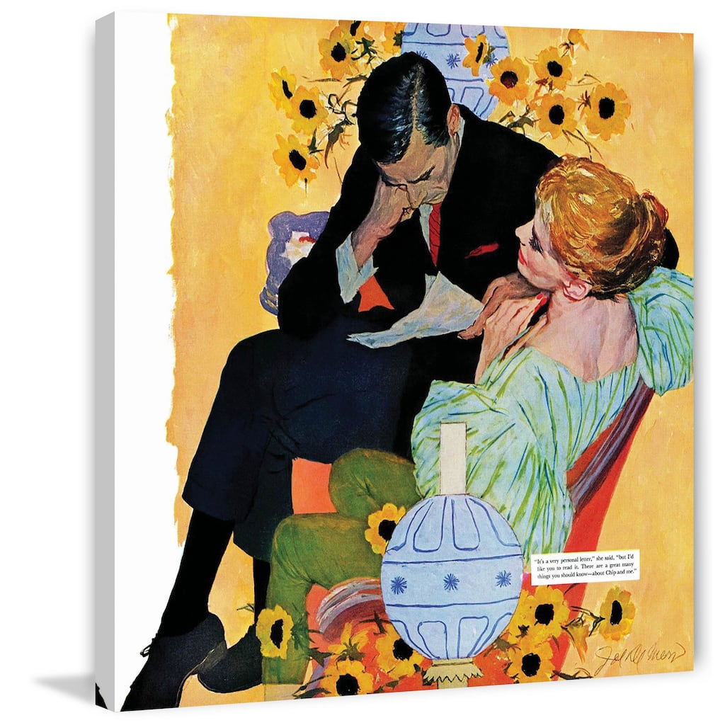 Marmont Hill - "Love Dies Slowly" by Joe de Mers Painting Print on Canvas - Multi-Color