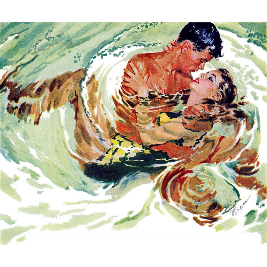 Marmont Hill - "The Awkward Age" by Robert Meyers Painting Print on Canvas - Multi-Color