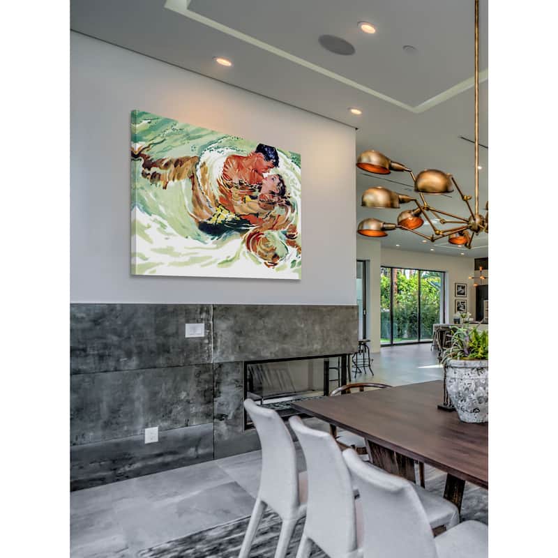 Marmont Hill - "The Awkward Age" by Robert Meyers Painting Print on Canvas - Multi-Color