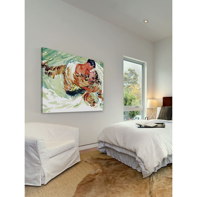 Marmont Hill - "The Awkward Age" by Robert Meyers Painting Print on Canvas - Multi-Color