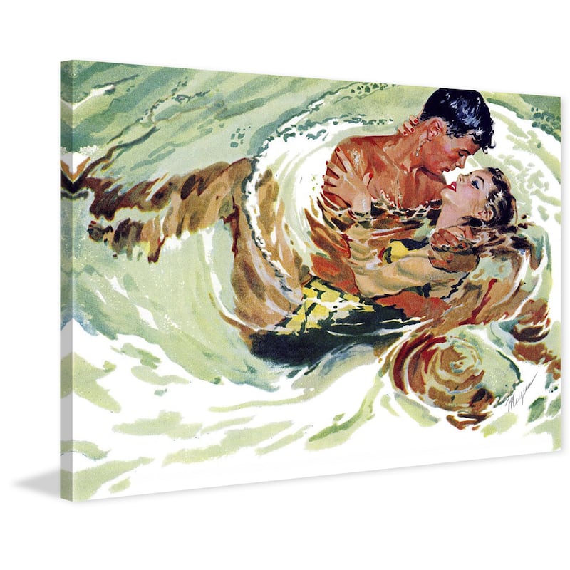 Marmont Hill - "The Awkward Age" by Robert Meyers Painting Print on Canvas - Multi-Color