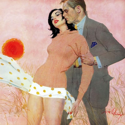 Marmont Hill - "The Lady and the Landlord" by Coby Whitmore Painting Print on Canvas - Multi-Color
