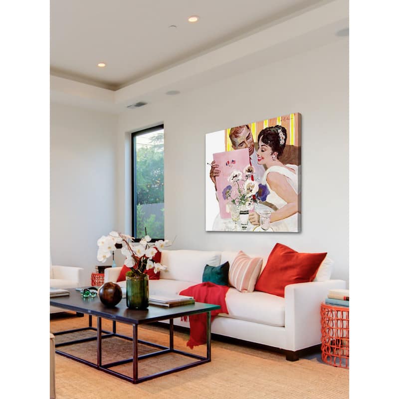 Marmont Hill - "Scandal in the Family" by Joe de Mers Painting Print on Canvas - Multi-Color